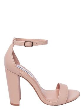 Steve Madden Carrson Blush Patent Leather Block Heel Sandals - NWOB - Size 7.5